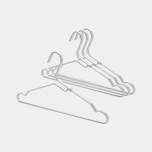 Brabantia clothes hangers robust aluminum 4 pieces