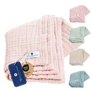 Rosa 4 in 1 Musselin-Babydecke