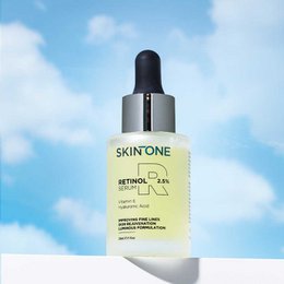  Retinol serum for face, contains retinol to reduce signs of aging, improve skin texture and tone.