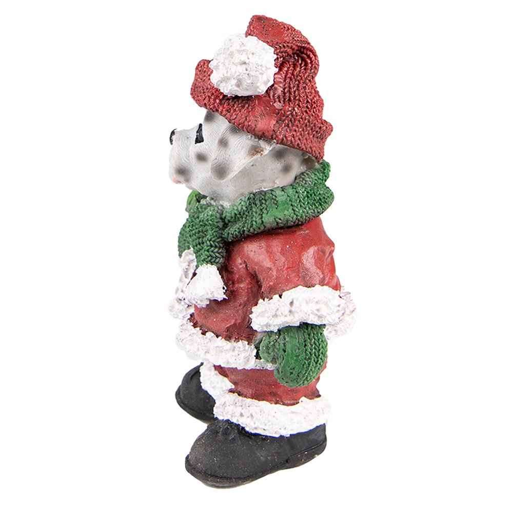 Beeld Hond 15 cm Rood Groen Kunststof Kerstdecoratie