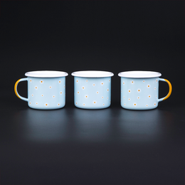 TAZA ESMALTE MENTA CLARO 0,35l | FLORES