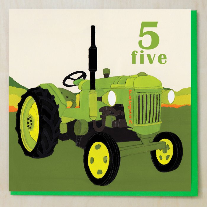 Carte De Tracteur Anniversaire 5 Ans Cartes De Transport Vente En Gros En Ligne Orderchamp
