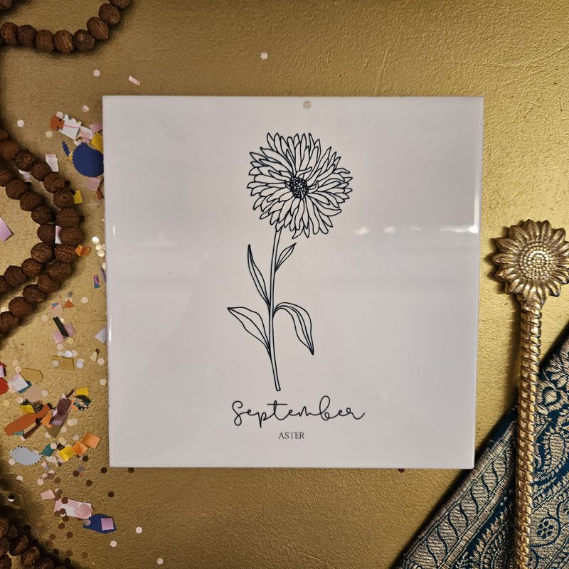 Geburts-Blumenfliese | September