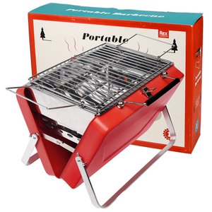 Draagbare koffer BBQ - Rood