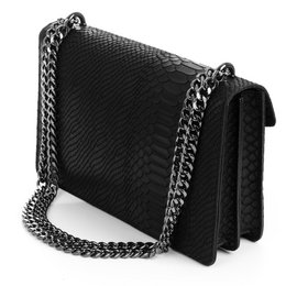 Florence Artegiani. Luce Damenhandtasche. Schlangenleder-Gravur aus echtem Wildleder