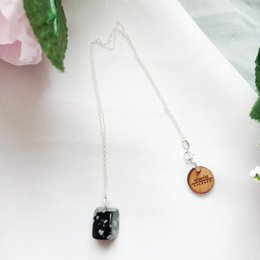 Snowflake Obsidian Sterlingsølv halskæde, rå ædelsten halskæde, hjerte vedhæng halskæde, ædelsten halskæde, Sterling sølv halskæde | af nlanlaVictory
