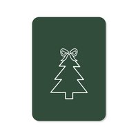 Weihnachtskarte Weihnachtsbaum mit Schleife