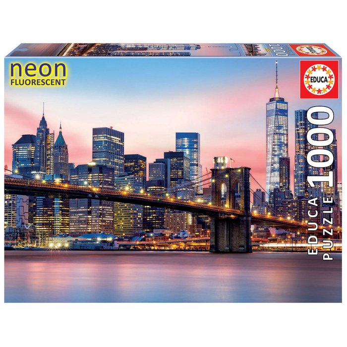 Educa 1000 Neon Brooklyn Bridge-puslespil Online Engroshandel |