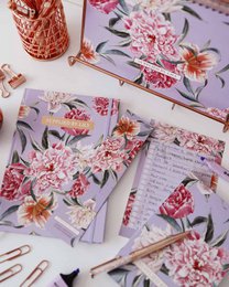 Bullet Journal in Luxurious Lilac Floral