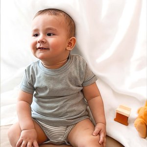 OrganicEra Organic Baby S/S T-Shirt Body, Aqua