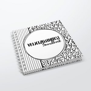 Fill-in Book SilliBeads - The Bachelorette Party Fill-in Book (Bride to Be) - Hardcover Wire-o (BLACK/WHITE RANGE)