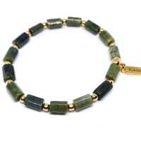 Gemstone column stretch bracelet