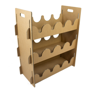 Duurzaam kartonnen wijnrek