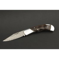 IZUMI ICHIAGO Red Hawk Folder, pocket knife made of Japanese VG-10 Damascus steel with a gift box