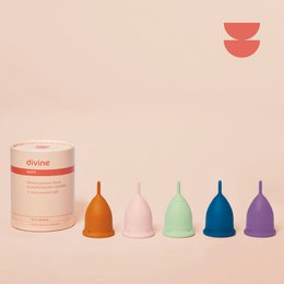 divine Menstruationstasse I Soft l Royal Purple l Größe S