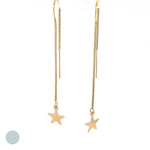 Pull-through earrings Star - Long Falling