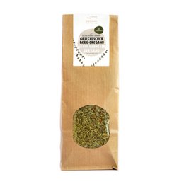 Organic mountain oregano, 100 grams. Dried oregano leaves with a robust, earthy flavor. Ideal for seasoning Mediterranean dishes, sauces, and marinades.