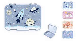 JENARD® Lunchbox, Bento Box, Lunchbox, Vesper Box voor kinderen - Blauw / Space Space