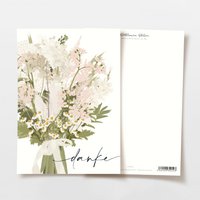 Bedankkaart roze wilde bloemenboeket, FSC-gecertificeerd