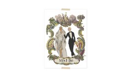 Folded greeting card (A6) in envelope for wedding Museum collection