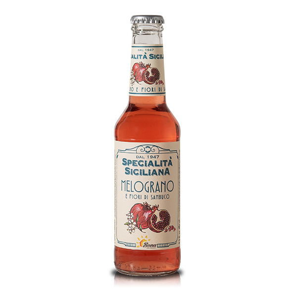 Bibita Specialità Siciliana Melograno e Fiori di Sambuco (275ml) - Bibite  Bona