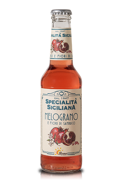 Bibita Specialità Siciliana Melograno e Fiori di Sambuco (275ml) - Bibite  Bona