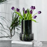 Modern retro design vase, deep gray color, TYLER12GR