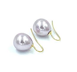 Pearl earrings classic in the color pink