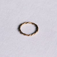 Roestvrijstalen minimalistische gevlochten ring - goud