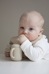 Sippy Cup in silicone - Beige ostrica
