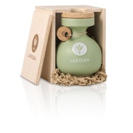 Organic extra virgin olive oil, medium fruity, Koroneiki variety, 200ml in a wooden bottle.