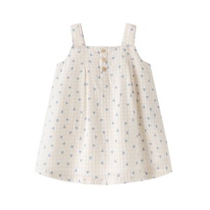 Lichtgewicht jurkje met blauwe hartjesprint BGV96546