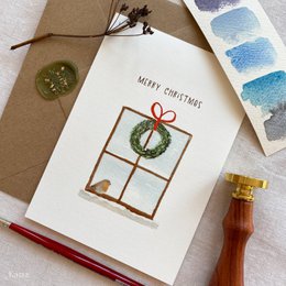 Weihnachtskarte - Robin