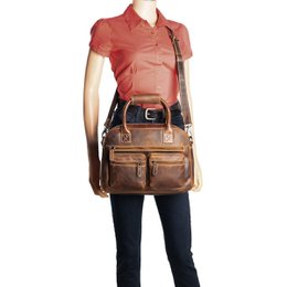 Ladies Bag Buffalo Leather In 3 Colors With A Shoulder Strap And Handles – Medium Size