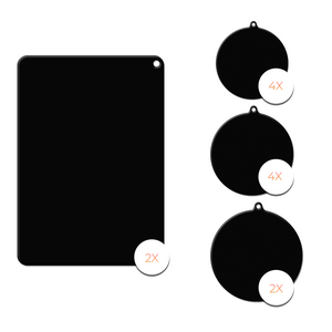 Inductie Beschermers - Zwart, 12 stuks