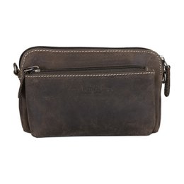 Schultertasche - Gürteltasche - Clutch aus schwarzem Büffelleder - 3 Farben Leder