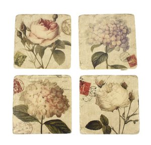 Onderzetters Rozen en hortensia, s/4