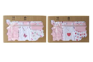 BABY-SET 11 BAUMWOLLE 32X24 0-6 MONATE HERZEN 2 HIS BE169980