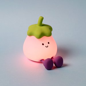 Foodiemals Egg Plant LED-Nachtlicht, Schlaflampe und Telefonständer