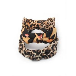 Knoop hoofdband | 3 modellen geassorteerd in dierenprint