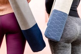 Bæretaske til økologisk yogamåtte "Aubergine"