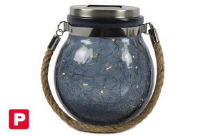 Lamp Solar LED ro Viggo donkerblauw- L12B12H14CM