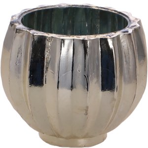 Glas Windlicht Chania, D7,5cm, H6,5cm, champagner