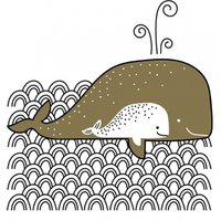 Paper poster - The whale and its calf