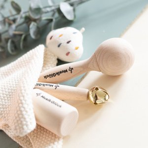 Musikspielzeug Baby Set "GlücksBaby" | Klangspielzeug aus Regionalem Holz | Babyspielzeug und Kinderinstrumente ab 1 Jahr | 100% Made in Germany