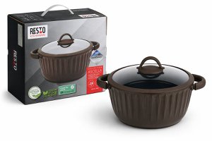 Resto Ascella Frying Pan – 6.8 L – With Lid – PFAS-free Non-stick Coating – Suitable for Induction & All Heat Sources – Recycled Aluminum