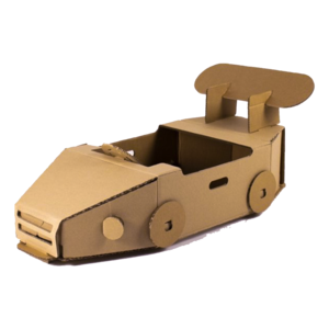 Kartonnen speelgoedauto
