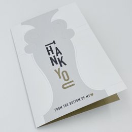 A set of 9 A5-sized cards with the text "Thank you" printed on them in a stylish design.