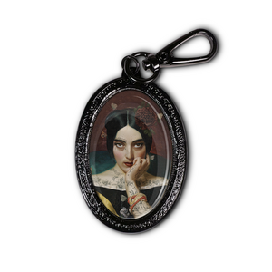 SAINT RITA BLACK KEY RING