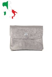 Small coin purse in glittery metallic iridescent leather ITP1058